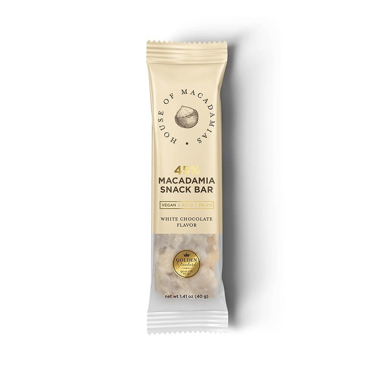 House of Macadamias Organic Macadamia Snack Bar White Chocolate 40g