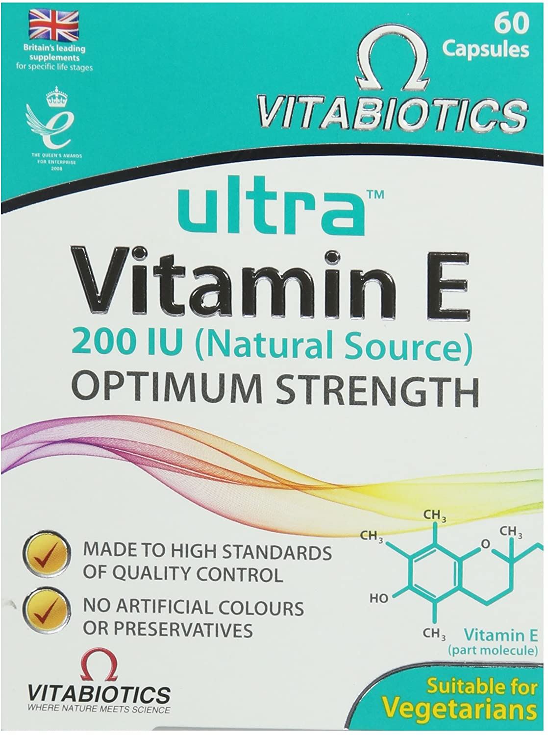 Vitabiotics Ultra Vitamin E Optimum Strength 60 Capsules