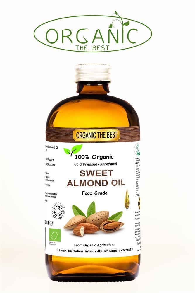 Organic The Best Sweet Almond Oil 240ml Cold Pressed