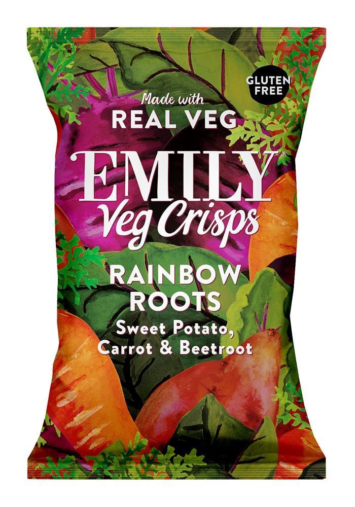 Emily Rainbow Roots Veg Crisps 100g - 8 Pack