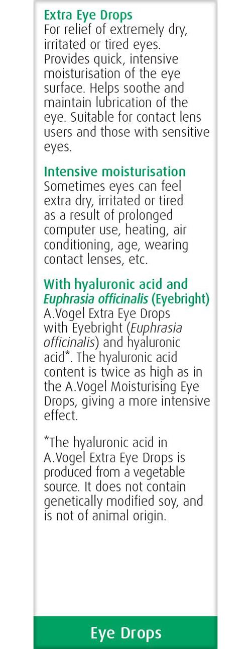 A.Vogel Eye Drops Extra 10ml For Dry Irritated Eyes