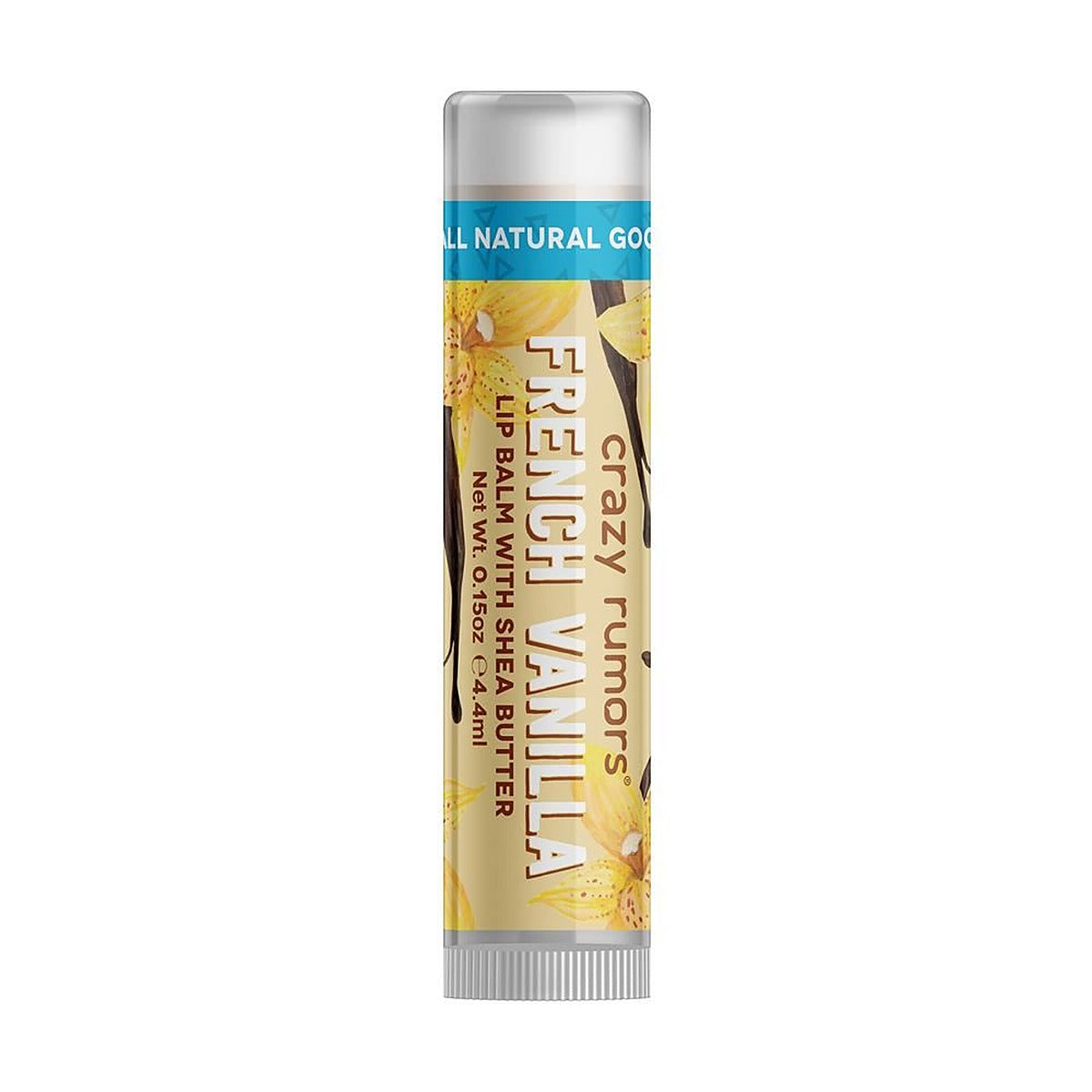 Crazy Rumors French Vanilla flavoured 100% natural vegan lip balm 4g