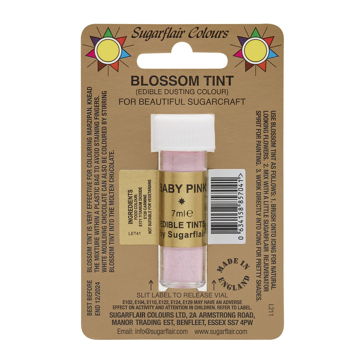 Sugarflair BLOSSOM TINT Edible Food Colour Powder - 7ml