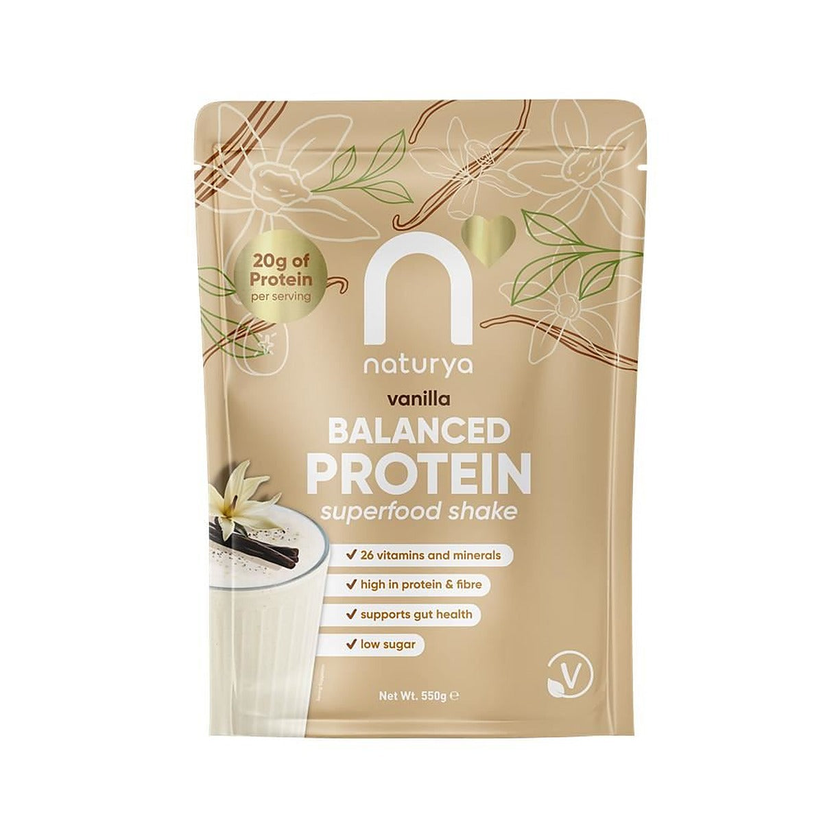 Naturya Balanced Protein Superfood Shake Vanilla 550g