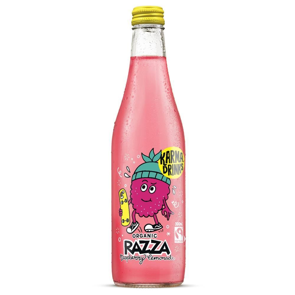 Karma Cola Razza Raspberry Lemonade Bottle Organic Fair Trade 300ml - 6 Pack