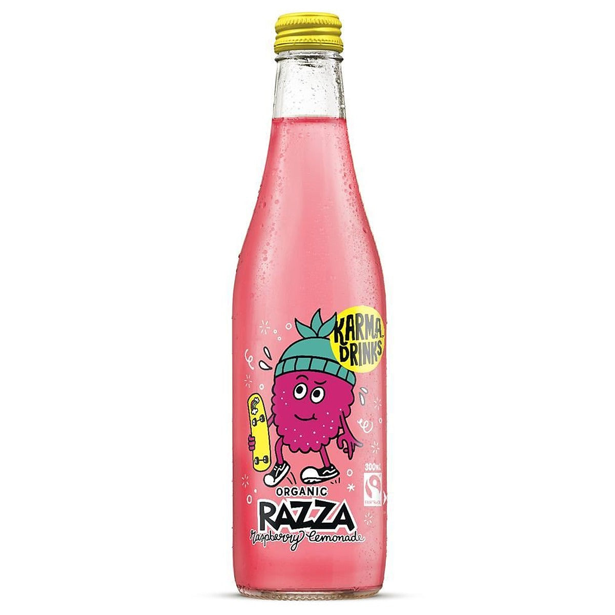 Karma Cola Razza Raspberry Lemonade Bottle Organic Fair Trade 300ml - 6 Pack