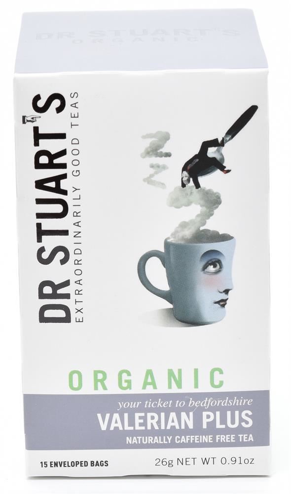 Dr Stuarts Organic Valerian Plus Herbal Tea - 15 bags - 4 Pack