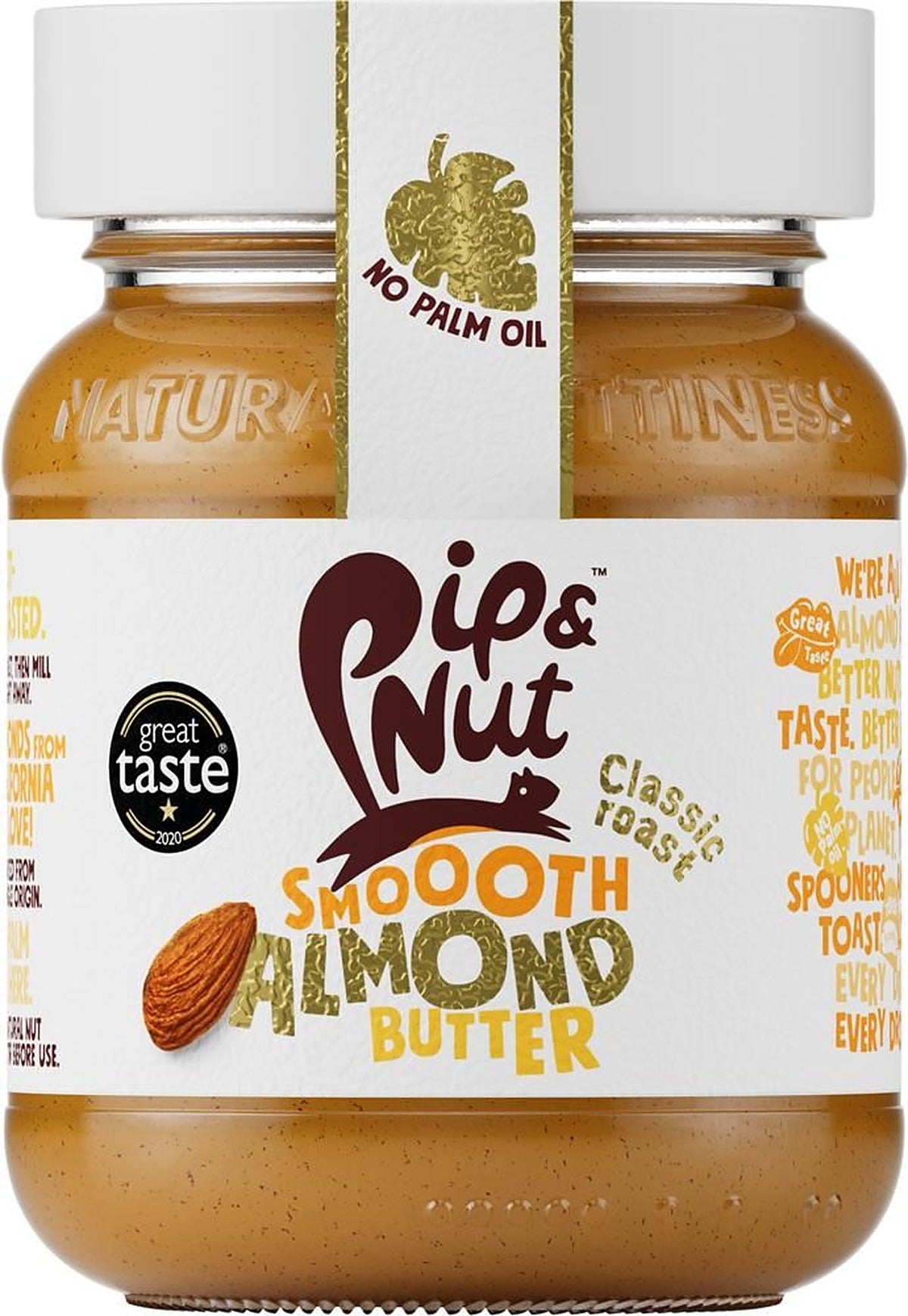 Pip and Nut Smooth Almond Butter Jar 170g