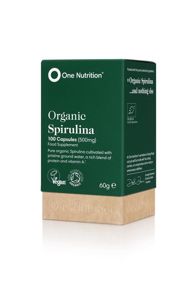 One Nutrition Spirulina 100 vegecaps 500mg 100 vegicaps