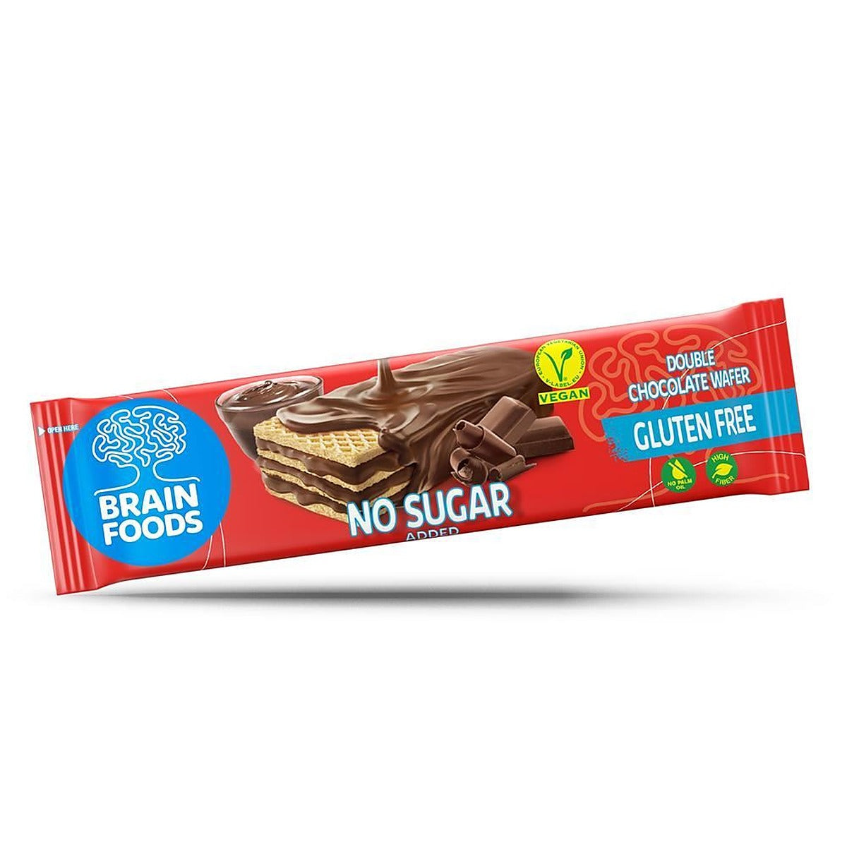 Brain Foods Double Chocolate Wafer 40g - 12 Pack
