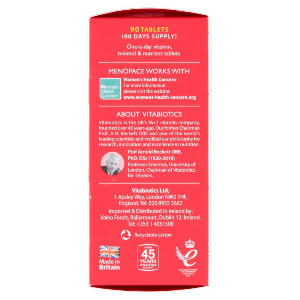 Vitabiotics Menopace Original - 90 Tablets
