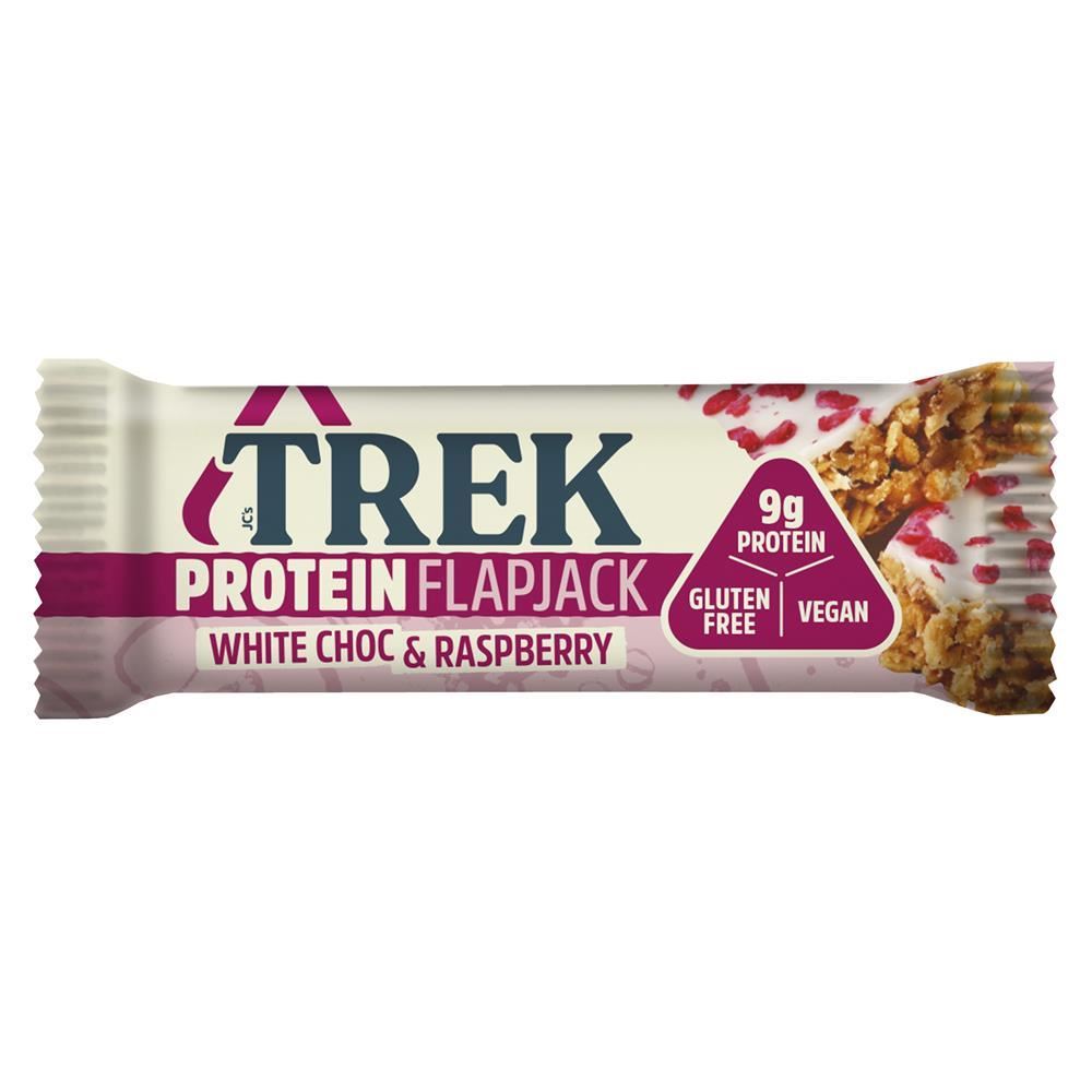 Trek White Choc & Raspberry Flapjack 50g - 16 Pack