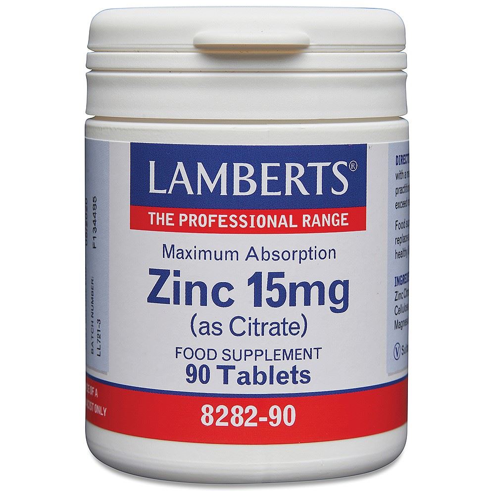 Lamberts Zinc 15mg (as Citrate) 90 tablets