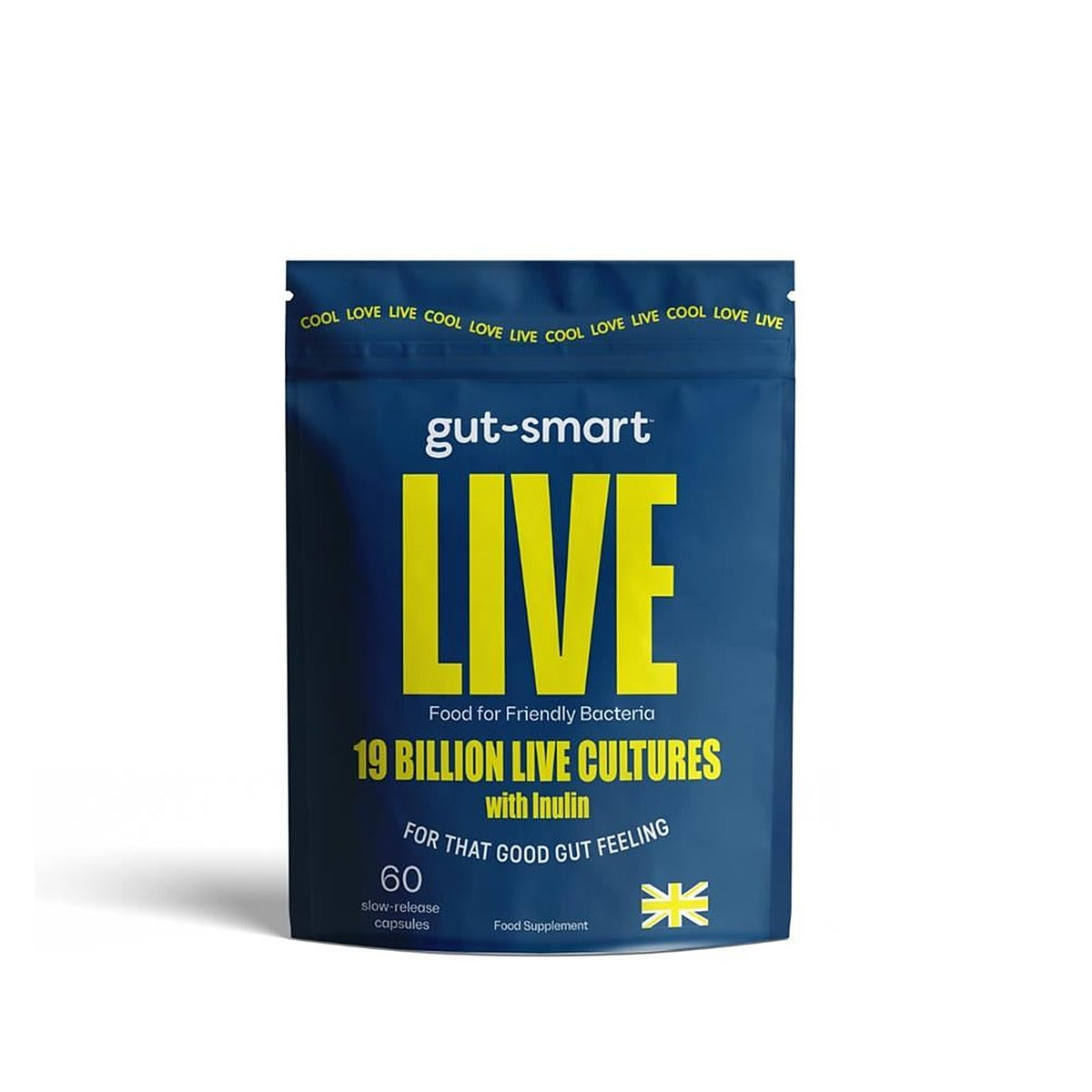 gut-smart LIVE 19 Billion Live Cultures with Inulin 60 pack