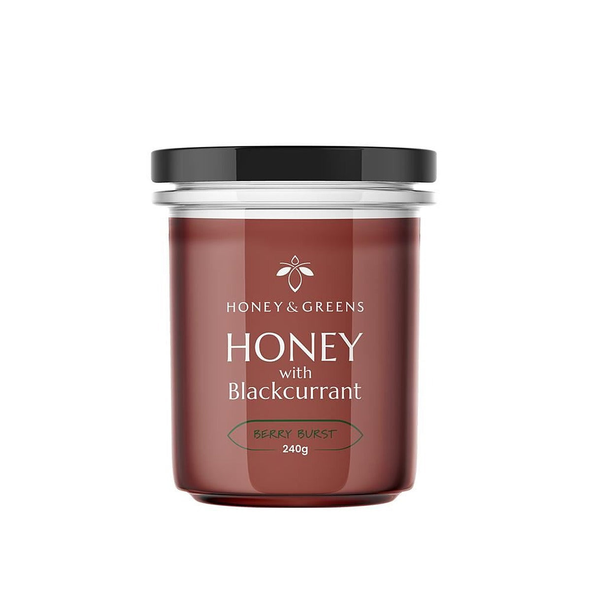 Honey and Greens British Spring Honey Infused with Natural Blackcur 240g