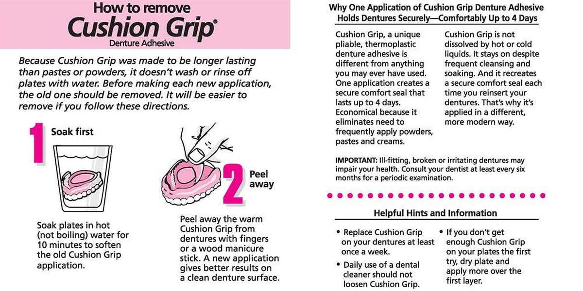 Cushion Grip Thermoplastic Denture Adhesive - 28g - image 5