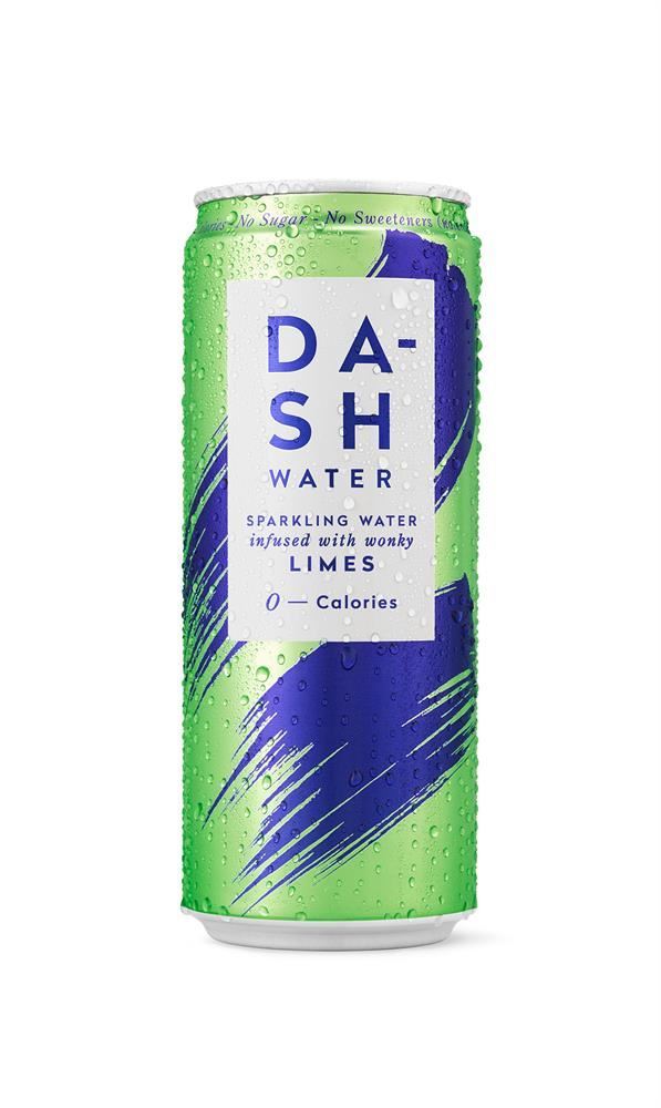 Dash Water Sparkling infused with Lime 330ml - 6 Pack