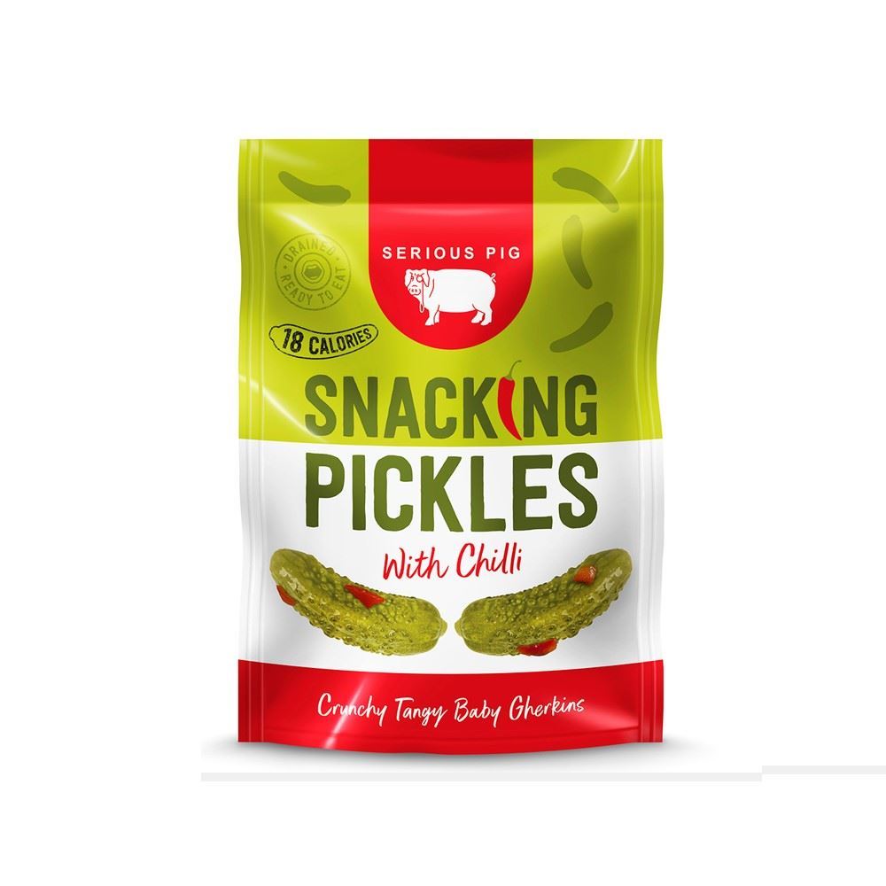 Serious Pig Snacking Pickles with Chilli 40g - 12 Pack