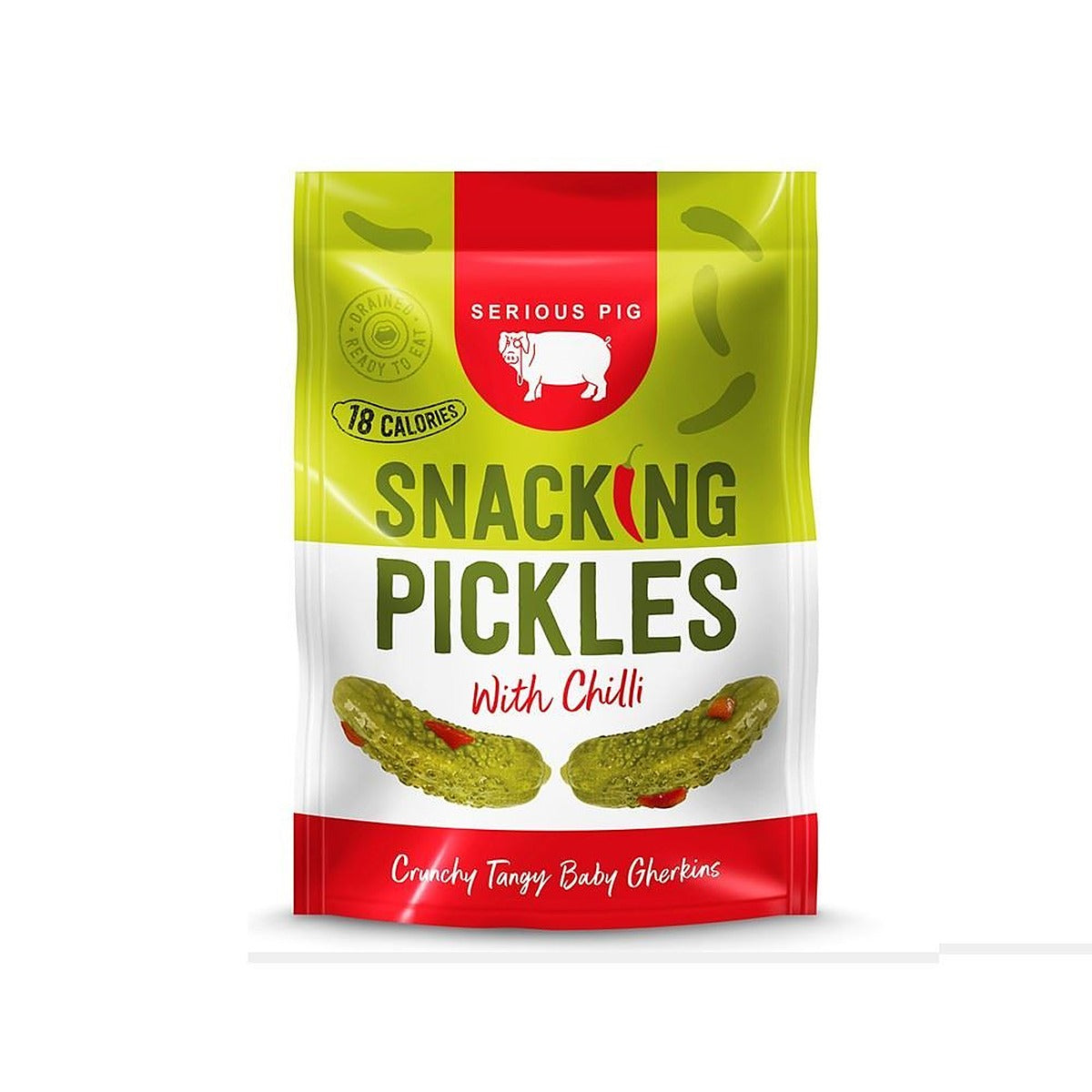 Serious Pig Snacking Pickles with Chilli 40g - 12 Pack