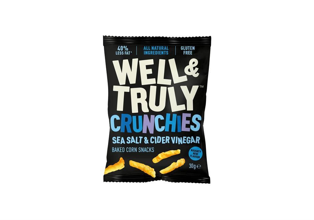 Well and Truly Sea Salt & Cider Vinegar Crunchies Snack 30g - 10 Pack