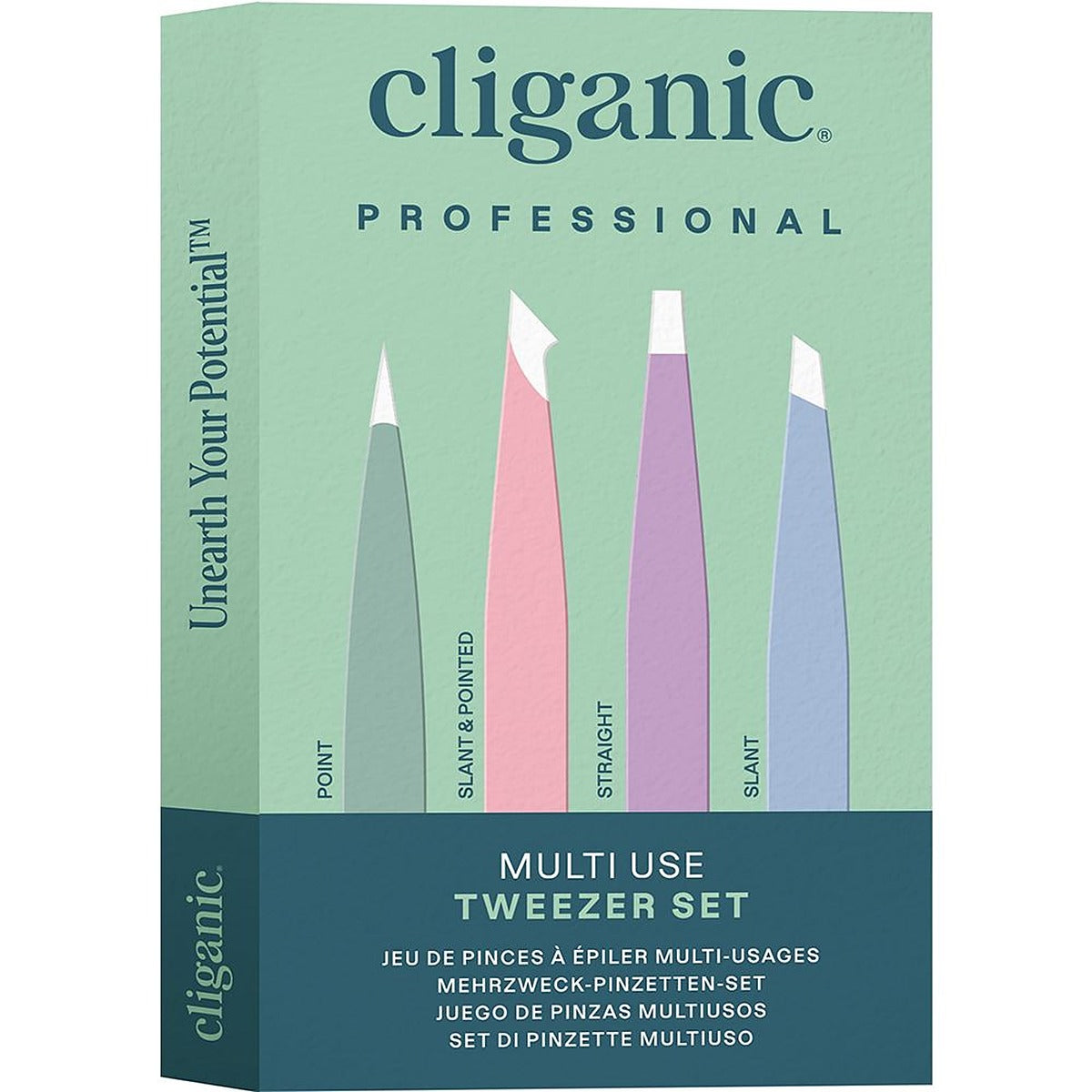 Cliganic 4-Piece Tweezers Set - Assorted Colors UK