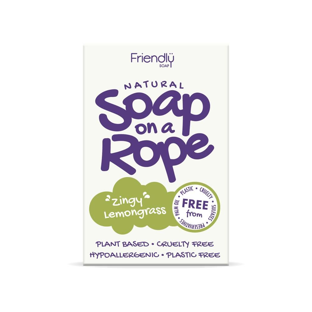Friendly Soap Lemongrass - Natural Soap On A Rope 125g