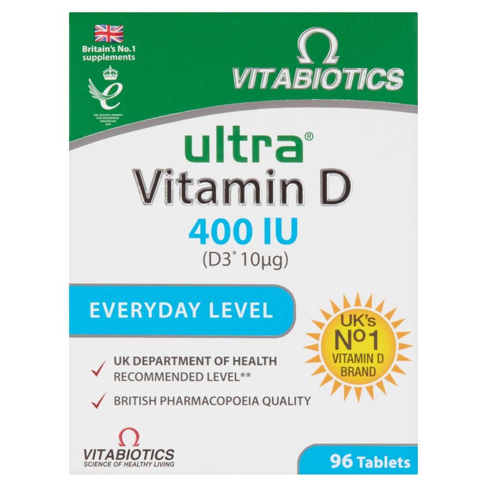 Vitabiotics Ultra Vitamin D3 400 IU - 96 Tablets – Health Plus Living