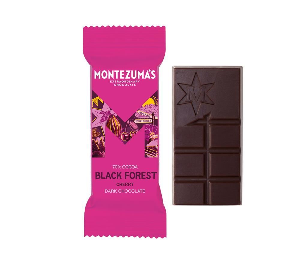 Montezumas Chocolate Black Forest Dark Chocolate Cherry Mini Bar 25g - 26 Pack