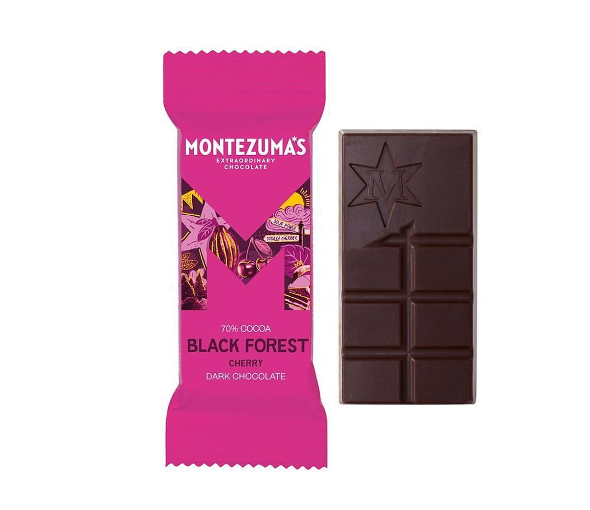 Montezumas Chocolate Black Forest Dark Chocolate Cherry Mini Bar 25g - 26 Pack
