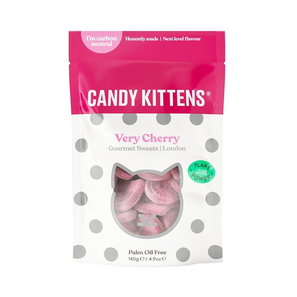 Candy Kittens Very Cherry Vegan Sweets 140g - 10 Pack