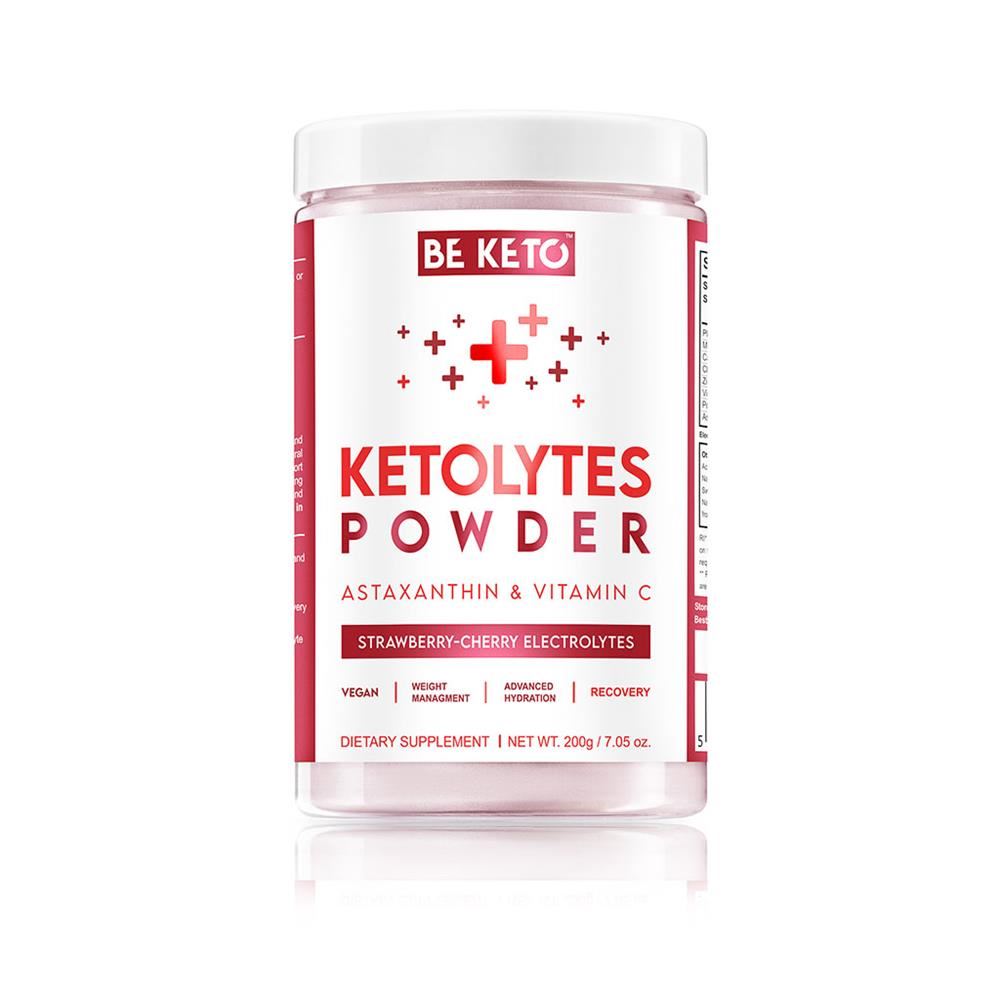BeKeto Keto Electrolytes Powder Strawberry Cherry 200g