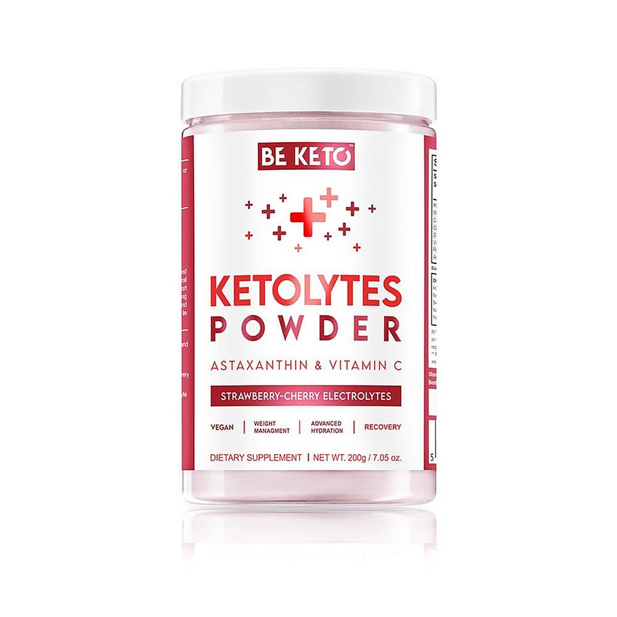 BeKeto Keto Electrolytes Powder Strawberry Cherry 200g