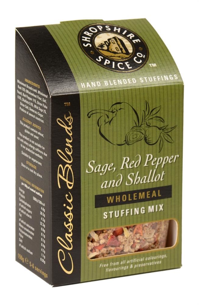 Shropshire Spice Sage Red Pepper & Shallot Wholemeal Stuffing 150g