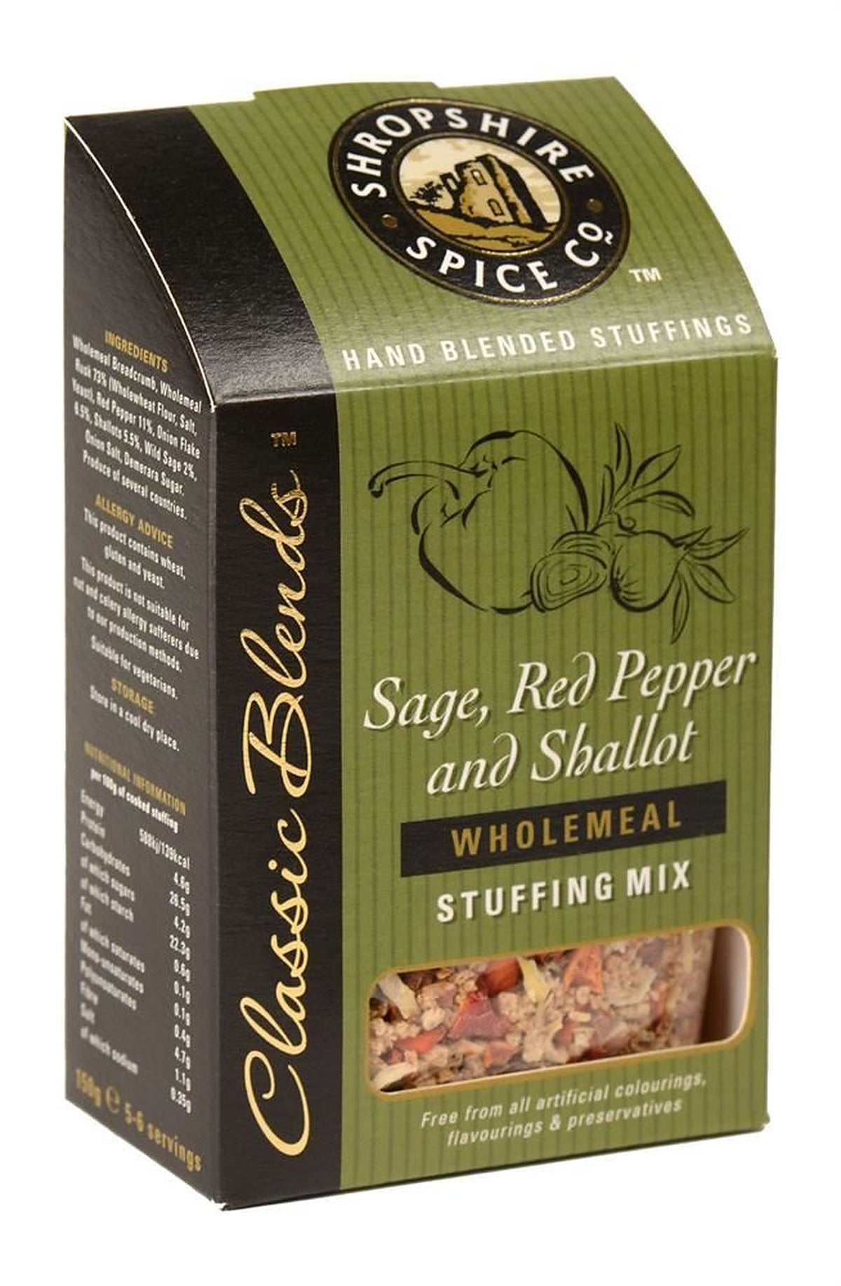 Shropshire Spice Sage Red Pepper & Shallot Wholemeal Stuffing 150g