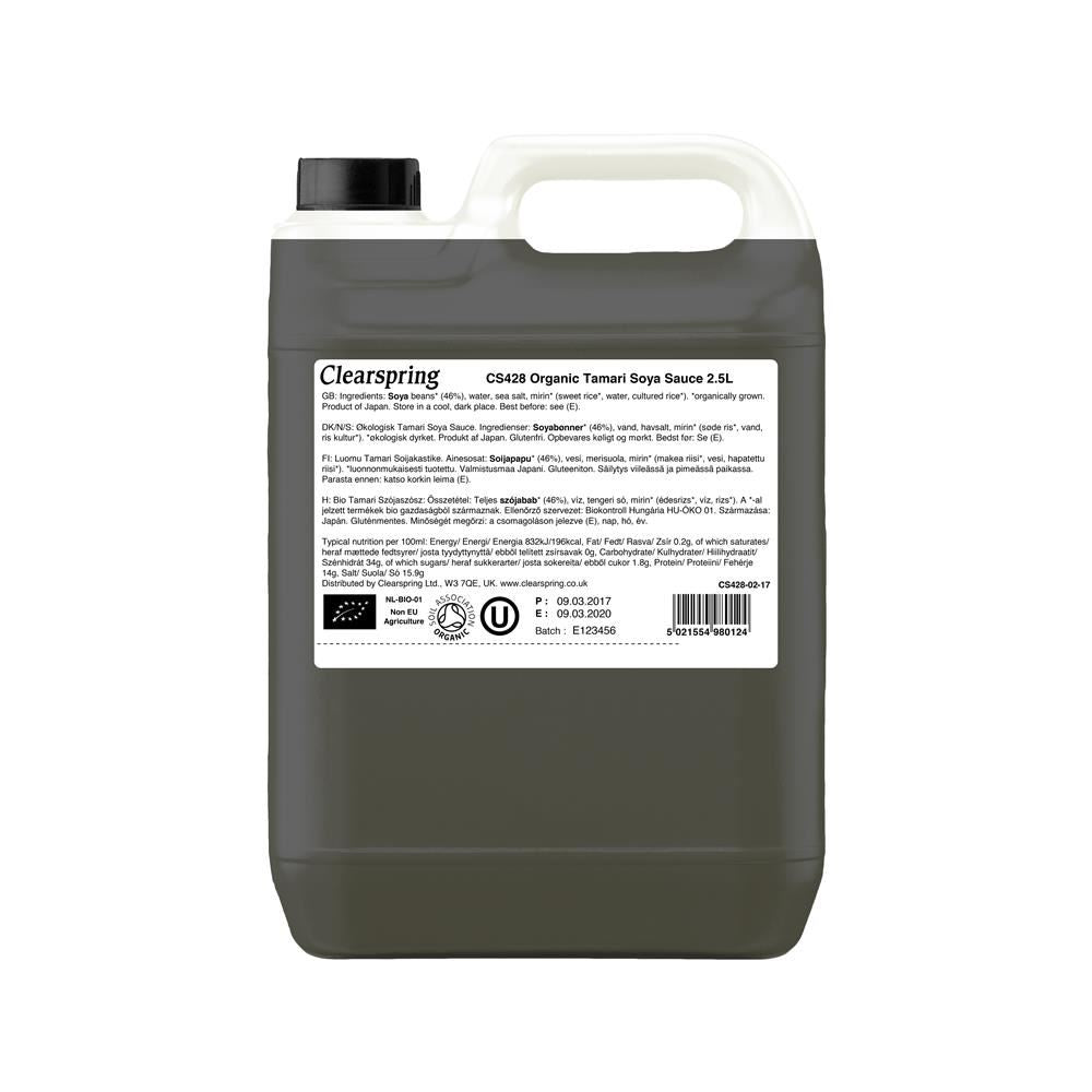 Clearspring Organic Japanese Yaemon Tamari Soya Sauce - Double Strength 2.5L