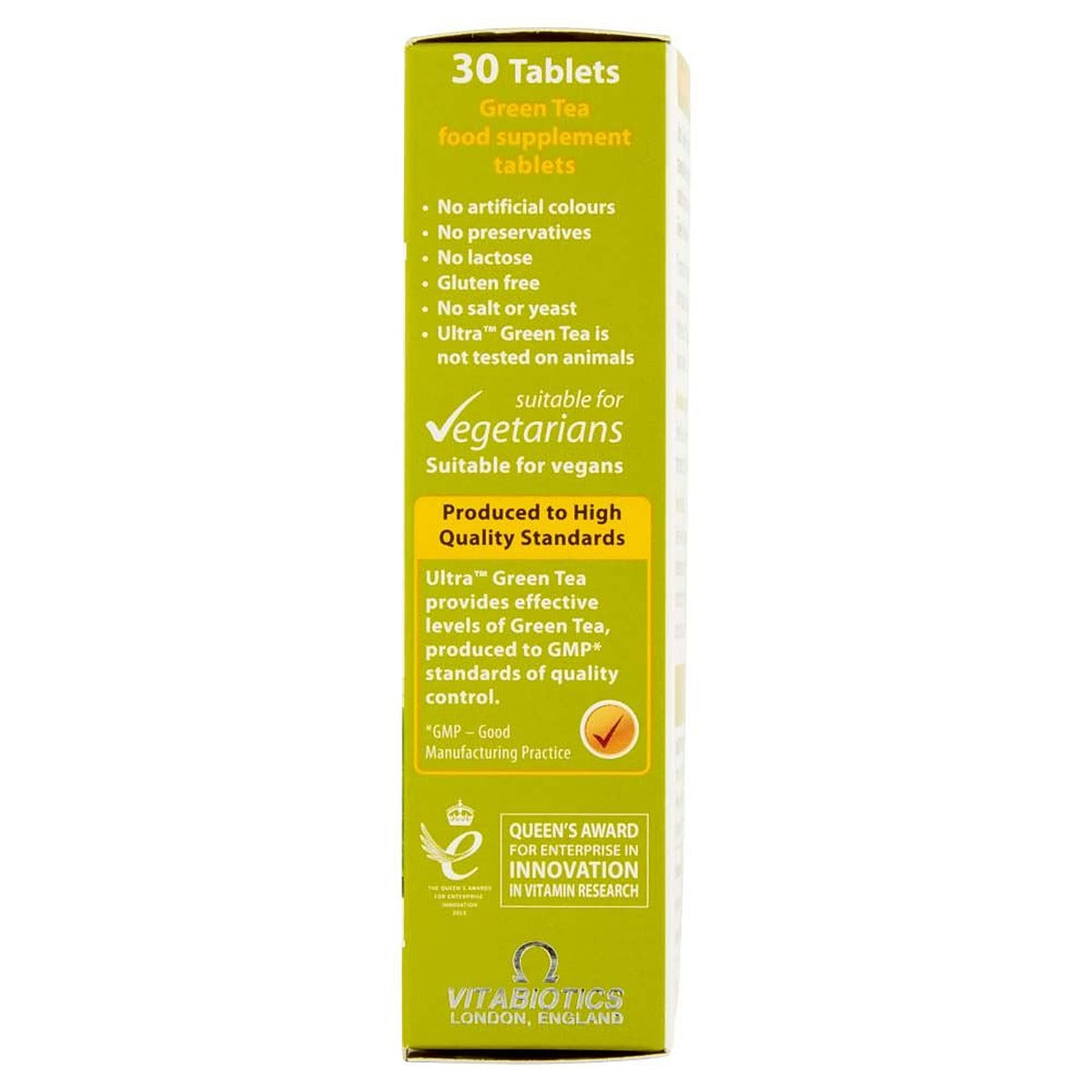 Vitabiotics Ultra Green Tea 180mg Extract - 30 Tablets - image 4