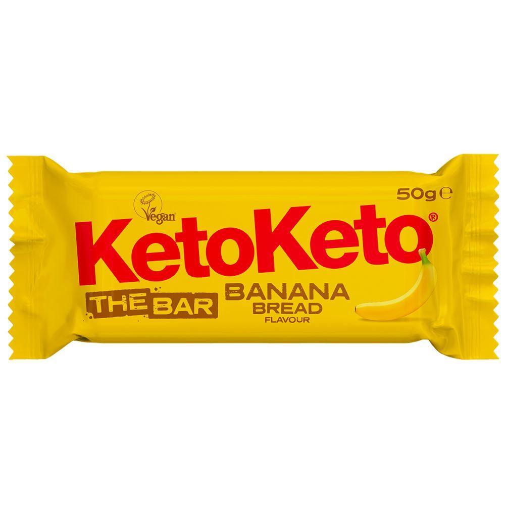KetoKeto Banana Bread Bar 50g - 12 Pack
