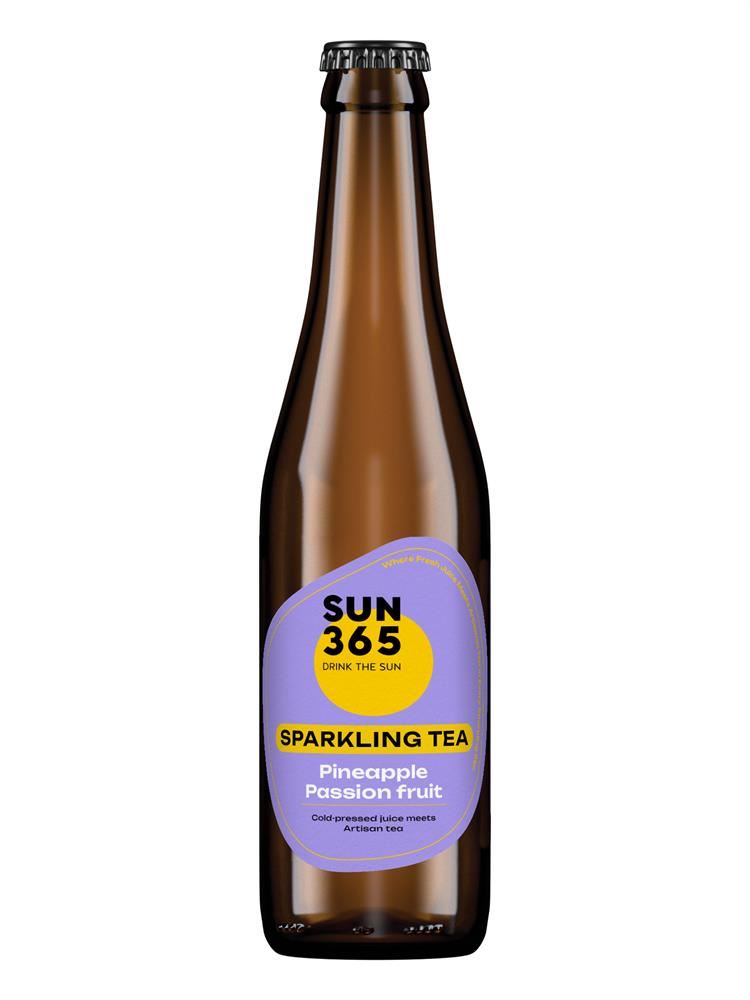 SUN365 Sparkling Tea Pineapple & Passion Fruit 330ml - 2 Pack