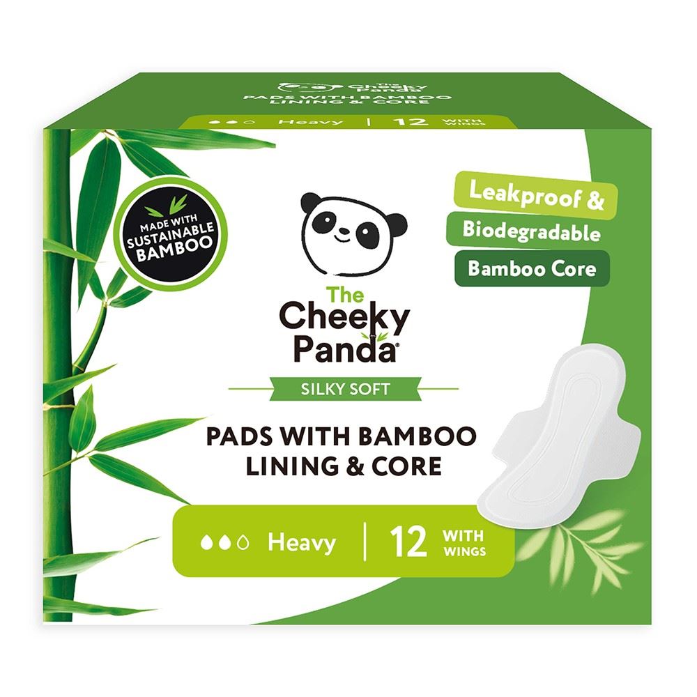 Cheeky Panda Biodegradable bamboo liner and core heavy 12 pads