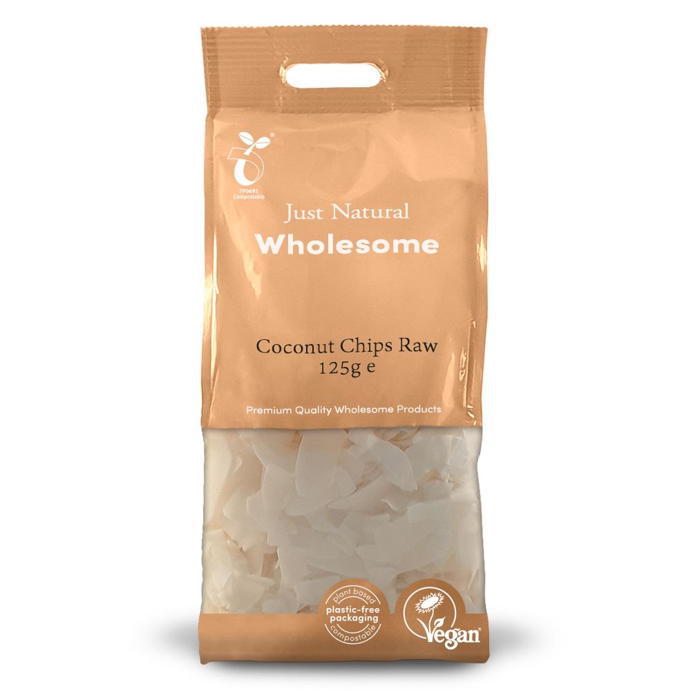 Just Natural Wholesome Coconut Chips Raw 125g