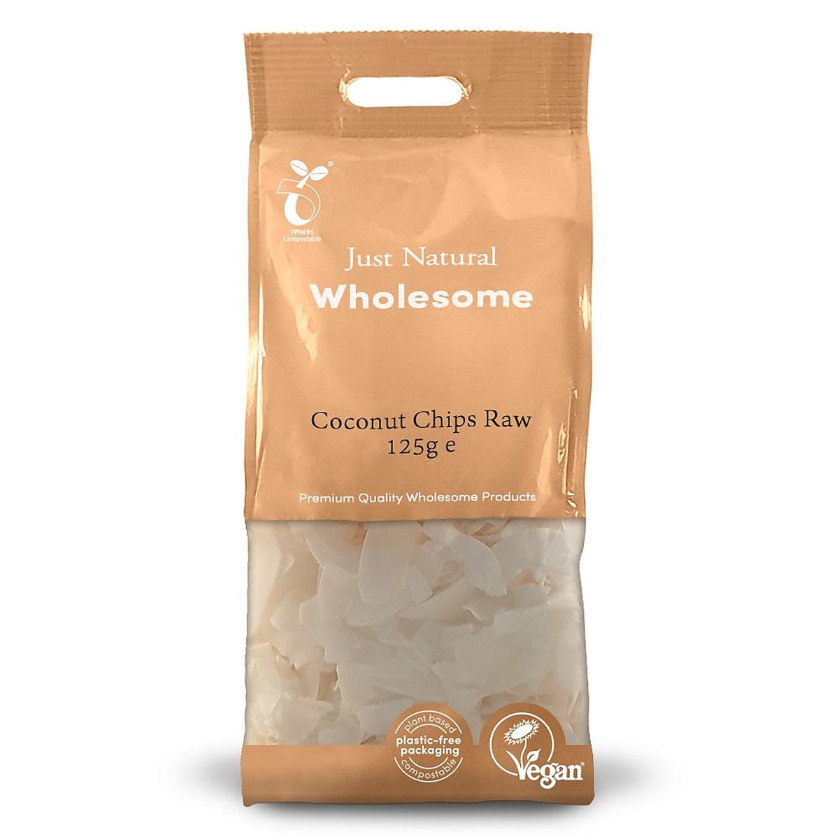Just Natural Wholesome Coconut Chips Raw 125g