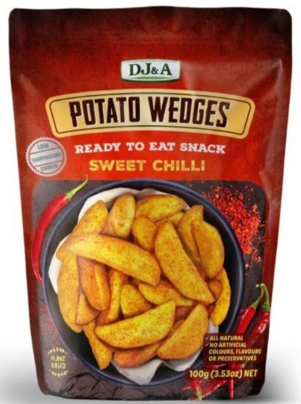 DJ & A Potato Wedges Sweet Chilli 100g - 9 Pack