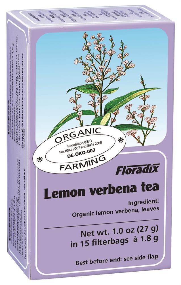 Floradix Lemon Verbena Organic Herbal Tea 15 filterbags
