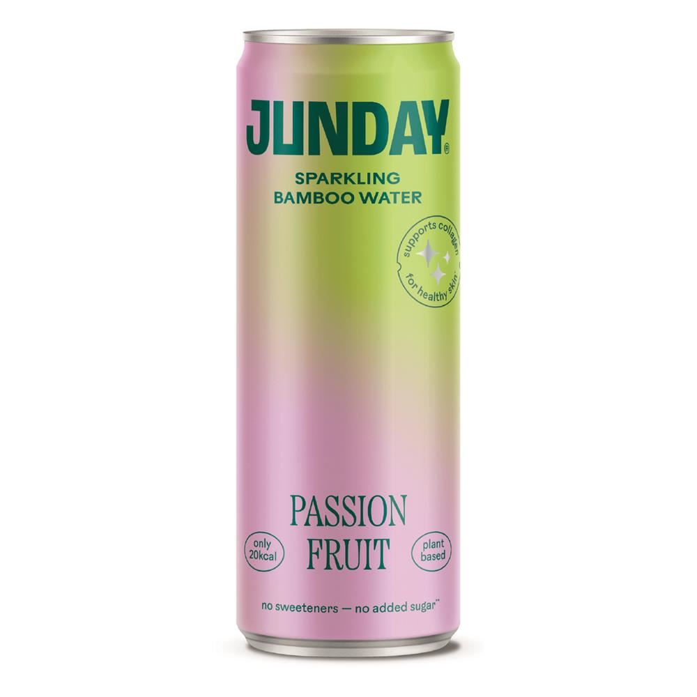 Junday Bamboo Water Passion Fruit 250ml - 3 Pack
