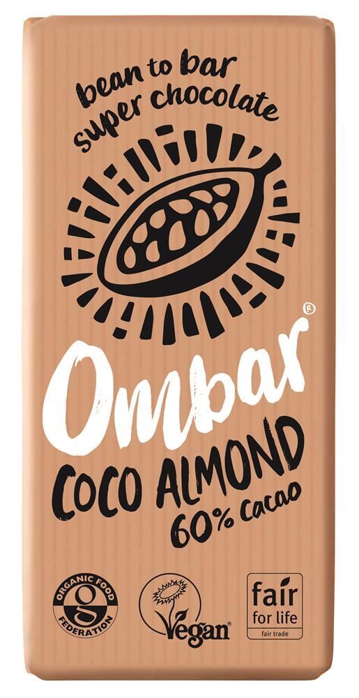 Ombar Coco Almond 70g organic and vegan - 10 Pack