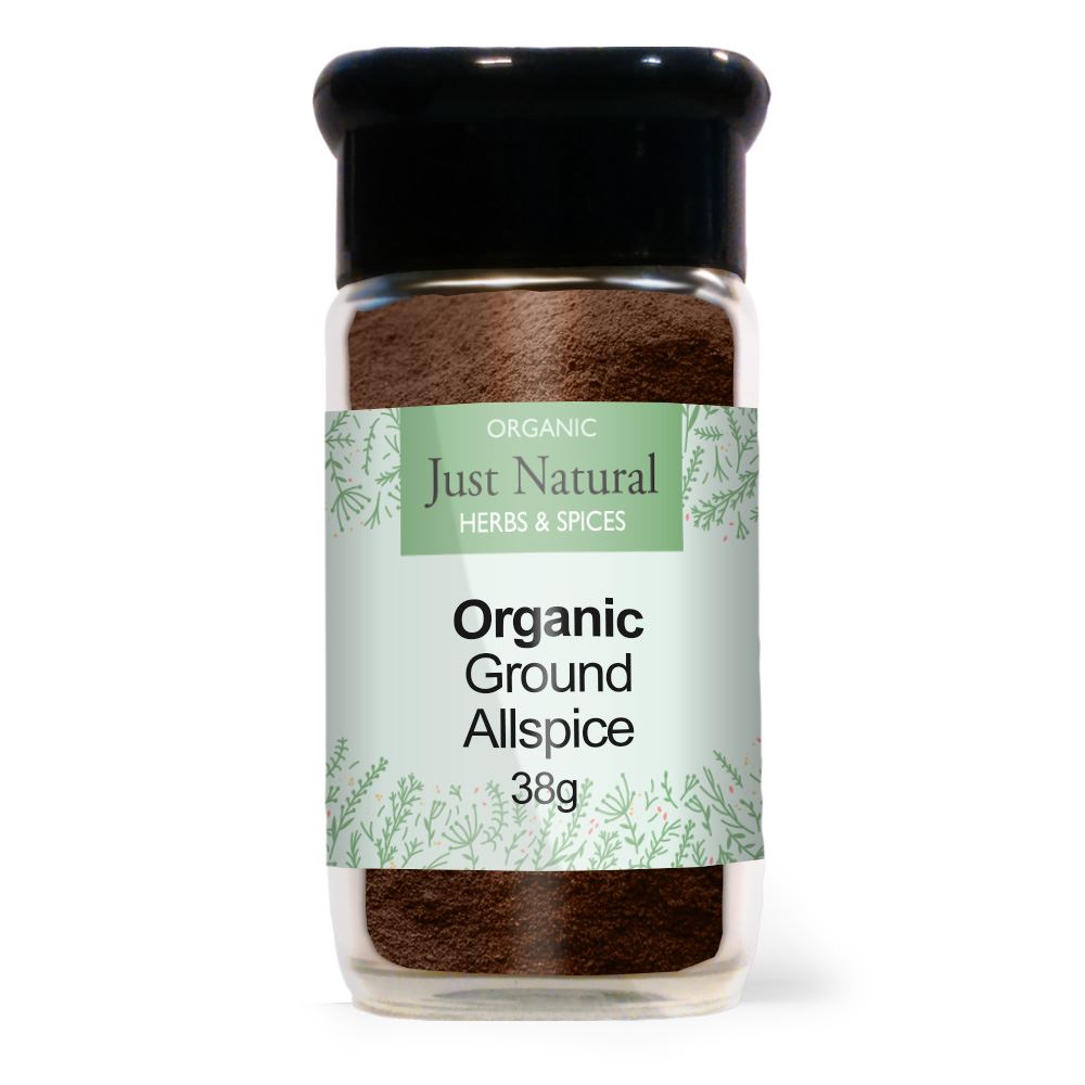 Just Natural Herbs Organic Ground Allspice (Glass Jar) 50g