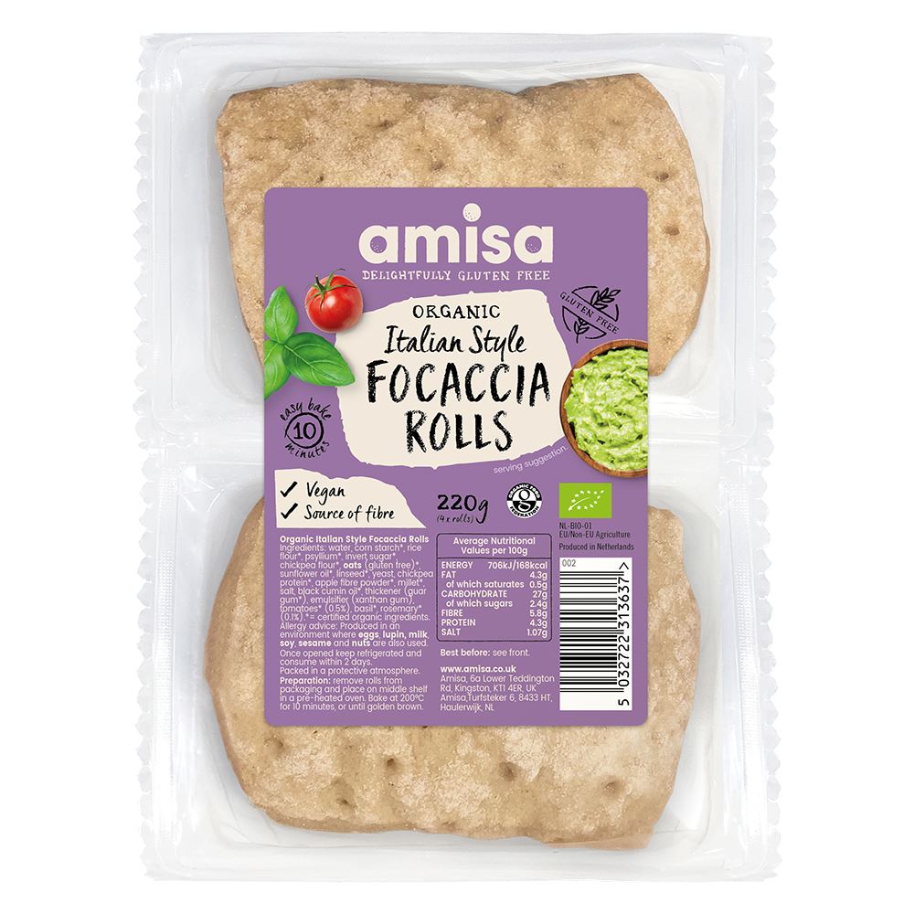 Amisa Classic Italian Style Gluten Free Bread Rolls 220g