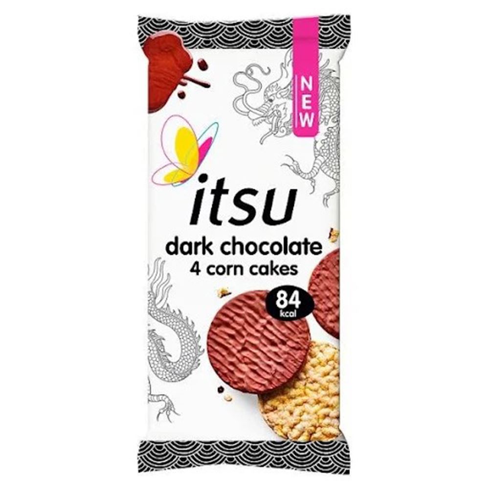 Itsu Dark Chocolate 4 Corn Cakes 68g