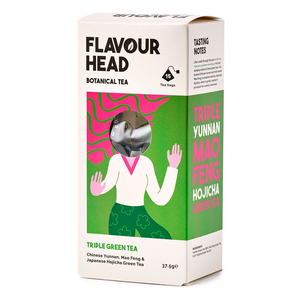 Flavour Head Botanical Tea Triple Green Tea 15 tea bags