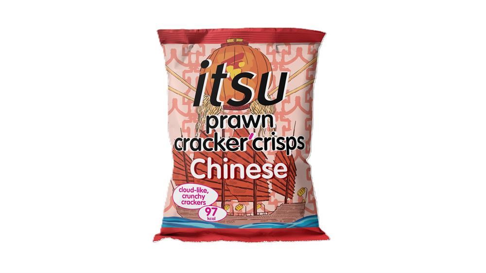 Itsu Chinese Hoisin Prawn Cracker Crisps Snack Bag 19g - 24 Pack